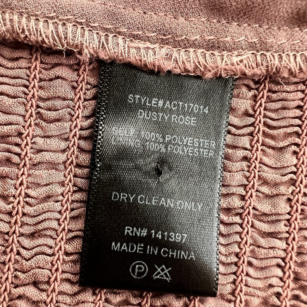 ASTR The Label Amber Sweetheart Top Milkmaid Corset Smocked Dusty Rose Small - Picture 9 of 10